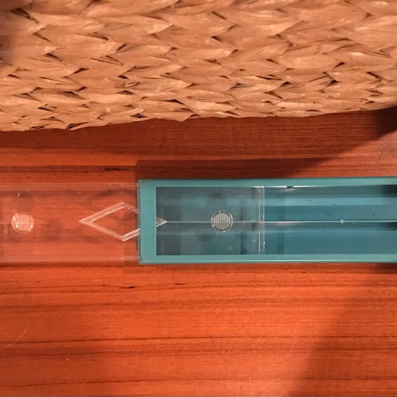 Vintage Plastic Pencil Case with Sliding Lid - Picture 2 of 3